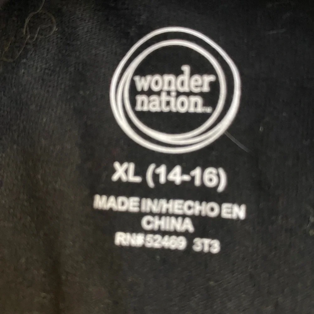 Wonder Nation Boys Gamer T-Shirt Black I Went Outside Graphics XL 14-16 Tee